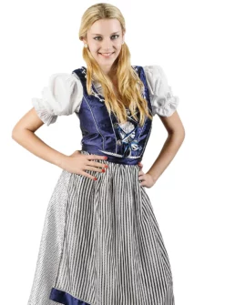 Blumen-Dirndl Bleu-blanc