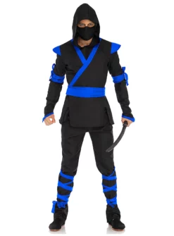 Costume De Combattant Ninja Bleu