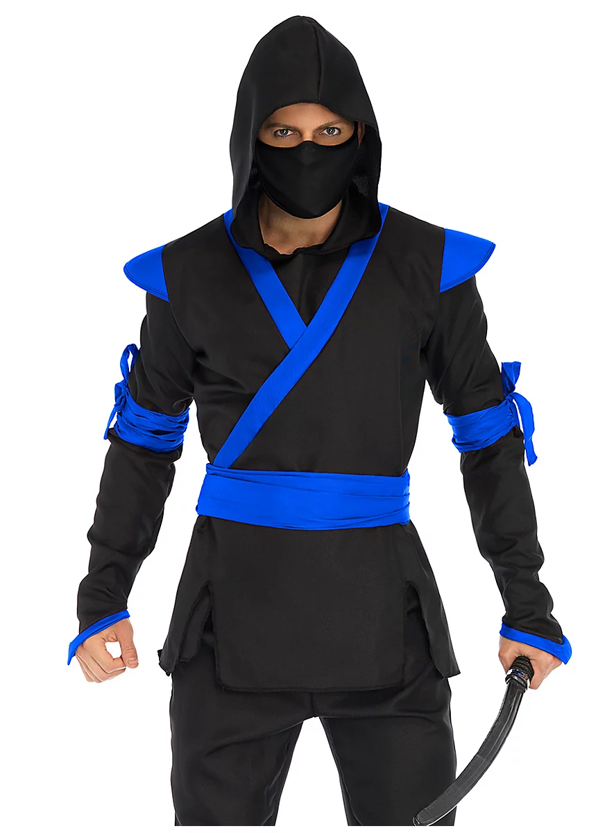 Costume De Combattant Ninja Bleu 5 Costume De Combattant Ninja Bleu – Image 3