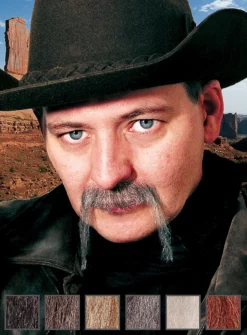 Cowboy Moustache Professionnelle En Poils Véritables