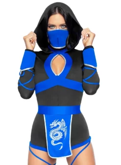 Déguisement De Dragon Ninja Bleu -Halloween Soldes deguisement de dragon ninja bleu 141928 4