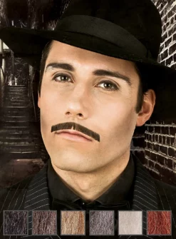 Gangster Moustache Professionnelle En Poils Véritables
