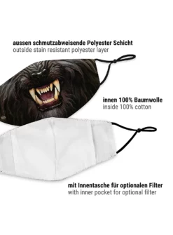 Masque En Tissu Loup-garou -Halloween Soldes masque en tissu loup garou mw 139615 5 material