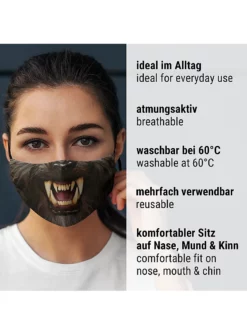 Masque En Tissu Loup-garou -Halloween Soldes masque en tissu loup garou mw 139615 7 usp