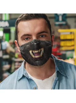 Masque En Tissu Loup-garou -Halloween Soldes masque en tissu loup garou mw 139615 8 man