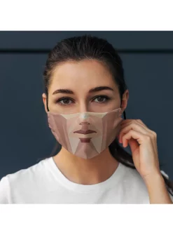Masque En Tissu Polygon Visage -Halloween Soldes masque en tissu polygon visage mw 139557 9 woman