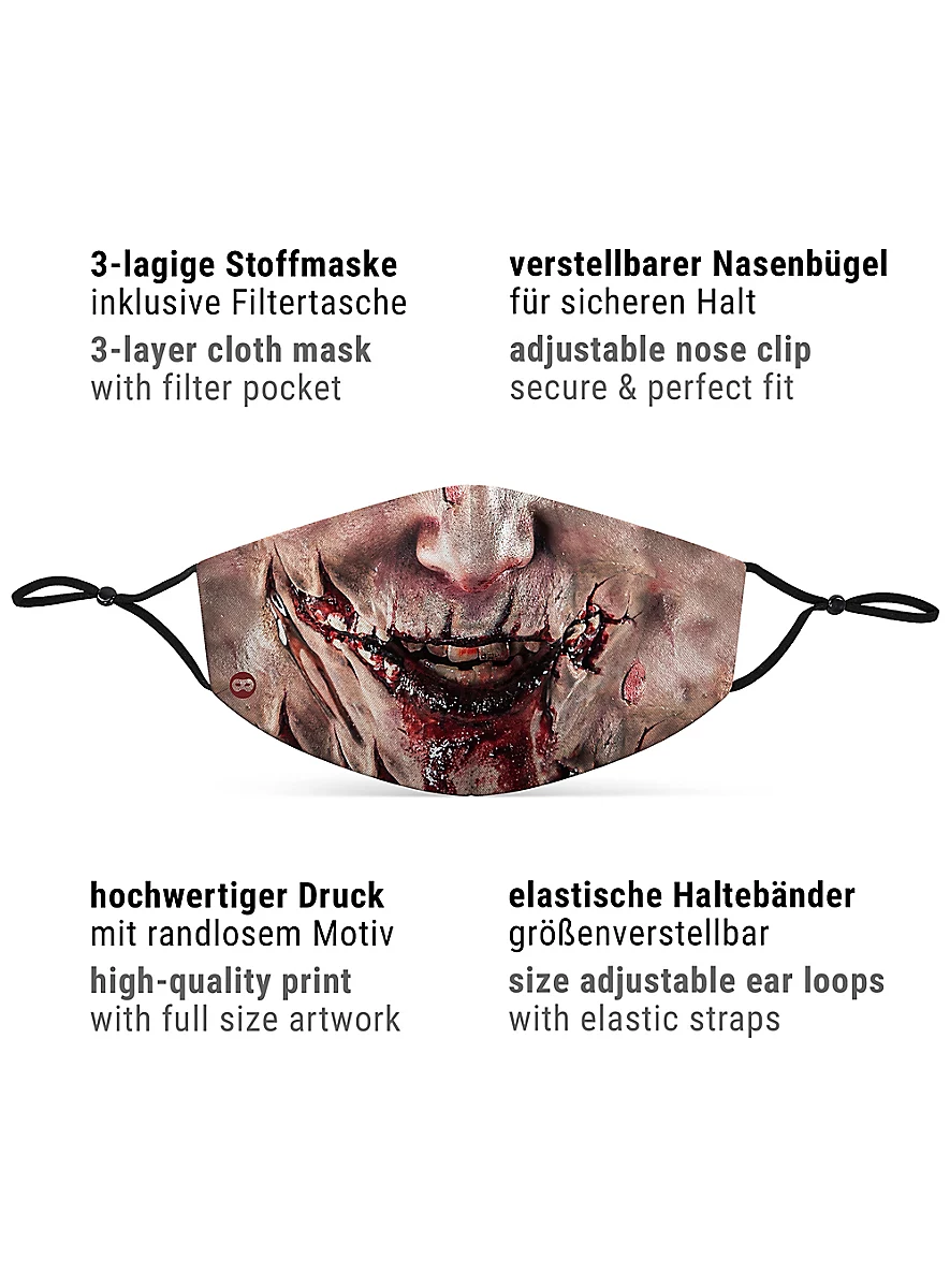 Masque En Tissu Walker Zombie 6 Masque En Tissu Walker Zombie – Image 4