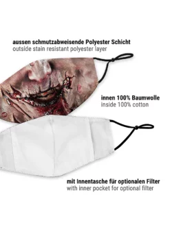 Masque En Tissu Walker Zombie 15 Masque En Tissu Walker Zombie -Halloween Soldes masque en tissu walker zombie mw 139553 5 material