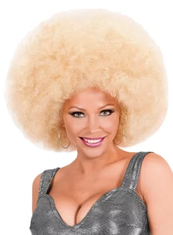 Halloween Soldes 9 Perruque Afro XXL Blonde