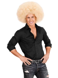 Halloween Soldes -Halloween Soldes perruque afro xxl blonde mw 134278 2