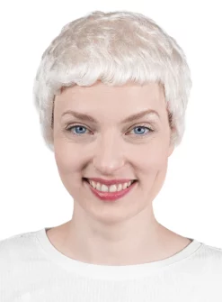 Perruque Blanche Blonde Courte