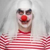 Perruque Blanche De Clown De L'horreur