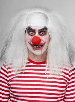 Perruque Blanche De Clown De L'horreur