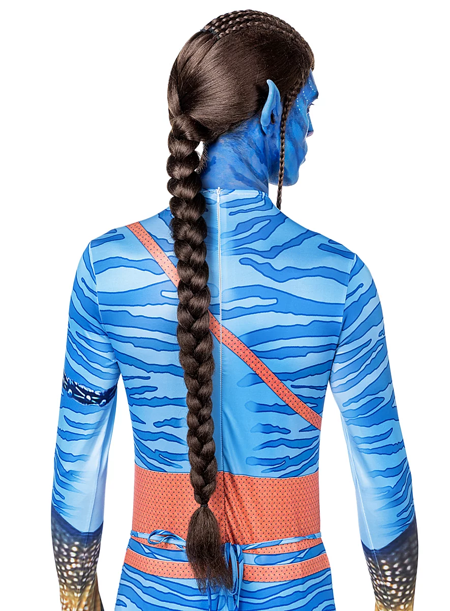 Perruque Bleue De Guerrier Tribal Avec Tresse 4 Perruque Bleue De Guerrier Tribal Avec Tresse – Image 2