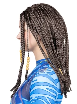 Perruque Bleue De Guerrière Tribale -Halloween Soldes perruque bleue de guerriere tribale 142218 6