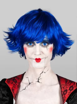 Perruque Bleue Girly -Halloween Soldes perruque bleue girly mw 103141 4