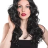 Perruque Bouclée Noire -Halloween Soldes perruque bouclee noire 142306 1