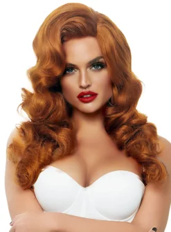 Perruque De Diva Rousse