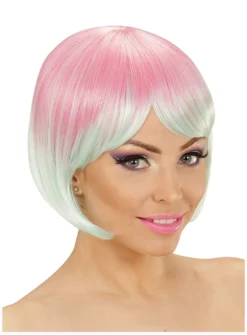 Perruque Femme Two-Tone Rose-turquoise