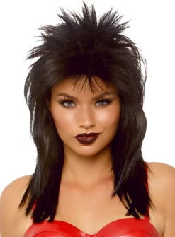 Perruque Rockstar Vokuhila Noire