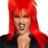 Perruque Rockstar Vokuhila Rouge