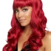 Perruque Rousse à Cheveux Longs Avec Frange -Halloween Soldes perruque rousse a cheveux longs avec frange mw 139079 1